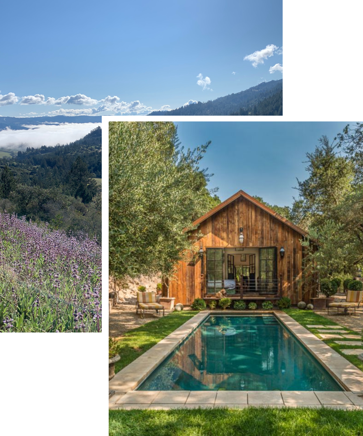 Rustic Luxury Vacation Rental with Private Pool and Scenic Views of Napa Valley's Mayacama Mountain